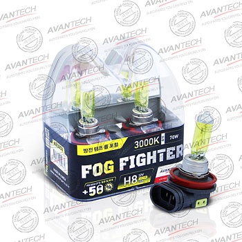 Комплект ламп Avantech FogFighter H8, 12V, 35W, 3000K