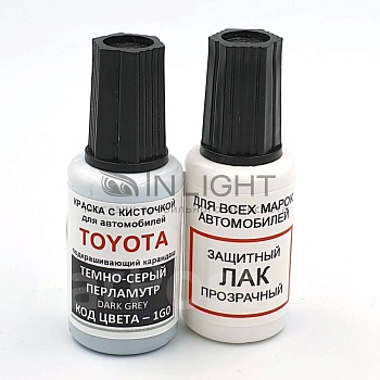 1G0-LEX, Краска карандаш Lexus 1G0 для подкраски сколов 20мл + лак