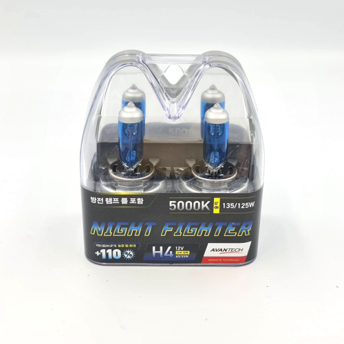 Комплект ламп Avantech Night Fighter H4 60/55W, 5000K