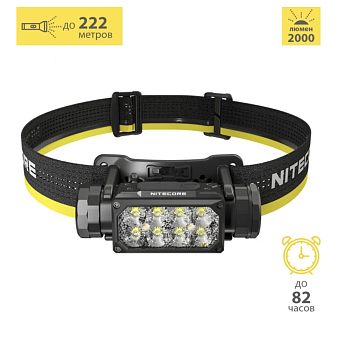 Налобный фонарь NITECORE HC65UHE, 2000 lm