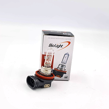 Лампа галогенная Biolight H9 12V 65W, прозрачное стекло