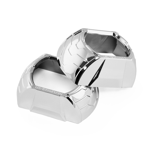 Маски MTF Light №01S для Bi-LED линз 3",  хром, под скошенную линзу. компл. 2шт.