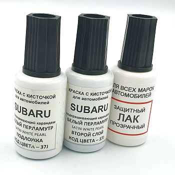 37J-SUB, Краска карандаш Subaru 37J для подкраски сколов 20мл*2 + лак