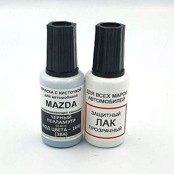 16W-MAZ, Краска карандаш Mazda 16W 38A для подкраски сколов 20мл + лак