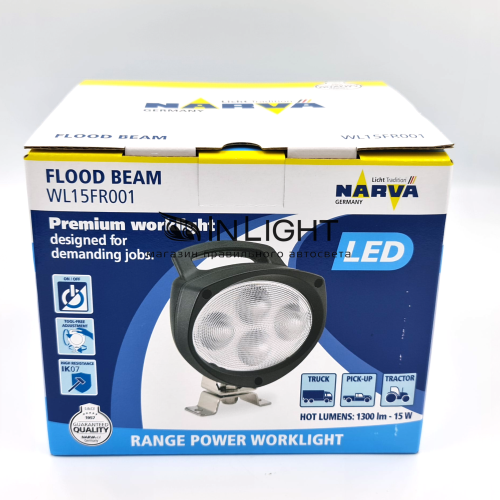 WL15FR001, Светодиодная фара рабочего света Narva Flood Beam (Противотуманный свет), 15W