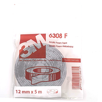 6308F12, Лента двухсторонняя 3М, серая 12мм х 5м