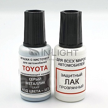 1C3-TOY, Краска карандаш Toyota 1C3 для подкраски сколов 20мл + лак