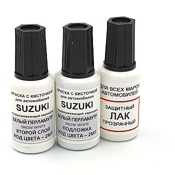 ZMT-SUZ, Краска карандаш Suzuki ZMT для подкраски сколов 20мл * 2 + лак