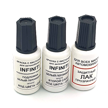 QAB-INF, Краска карандаш Infiniti QAB для подкраски сколов 20мл *2 + лак