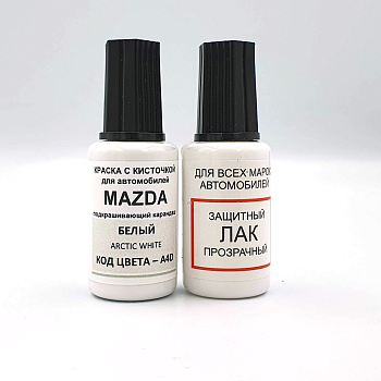 A4D-MAZ, Краска карандаш Mazda A4D для подкраски сколов 20мл + лак