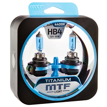 Галогенные автолампы MTF Light серия TITANIUM HB4(9006), 12V, 55W, белый свет