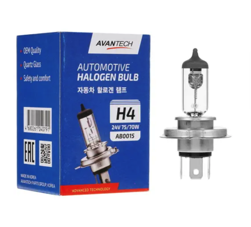 Автолампа головного света Avantech H4 24V 75/70W