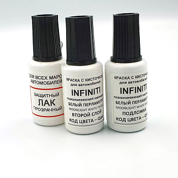 QAA-INF, Краска карандаш Infiniti QAA для подкраски сколов 20мл *2 + лак