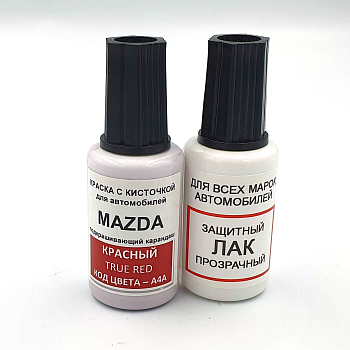 A4A-MAZ, Краска карандаш Mazda A4A для подкраски сколов 20мл + лак