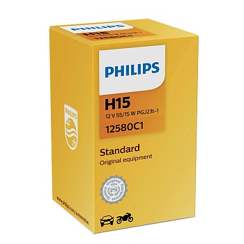 Автолампа Philips H15 12V 15/55W