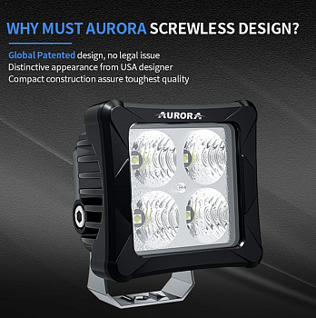 ALO-D3-E4T, Светодиодная фара Aurora  40W, 3200Lm, Ближний свет